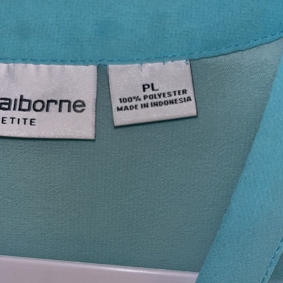Teal ombré sheer blouse- beautiful!! EUC!! $24! - Picture 5 of 7